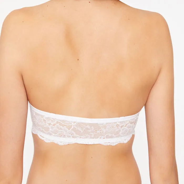 Undiz White Lace Bandeau Bra