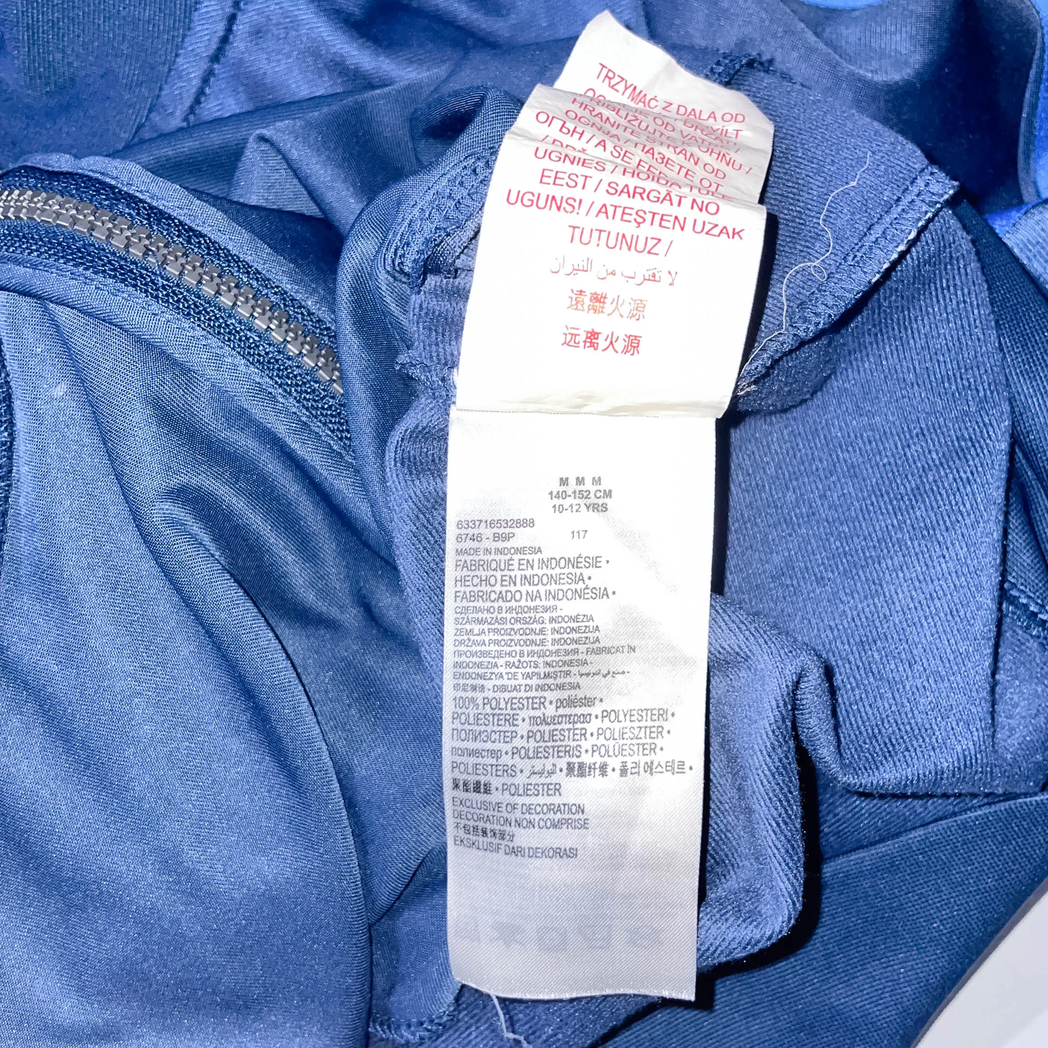 Vintage Blue Converse small full zip high neck windbreaker jacket
