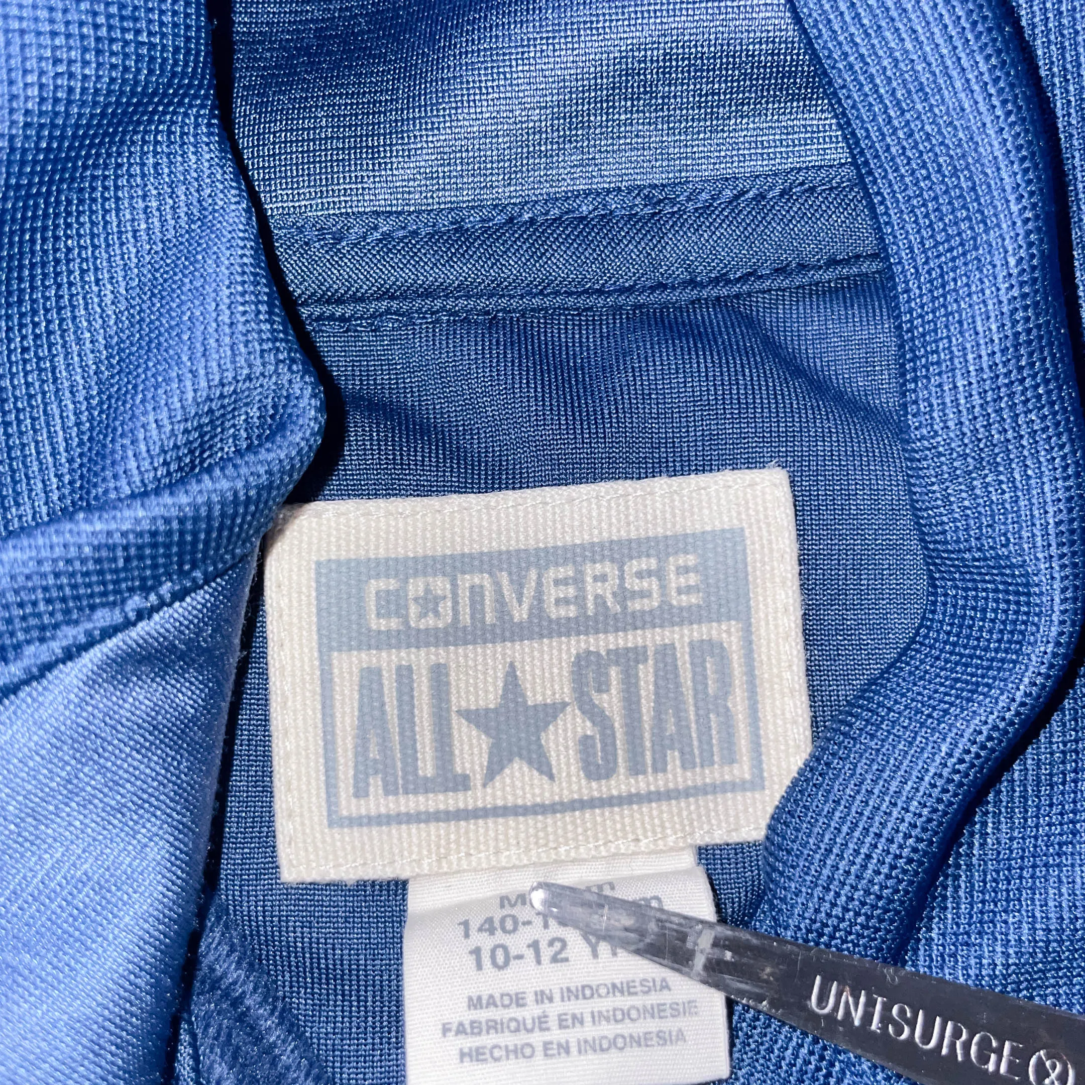 Vintage Blue Converse small full zip high neck windbreaker jacket