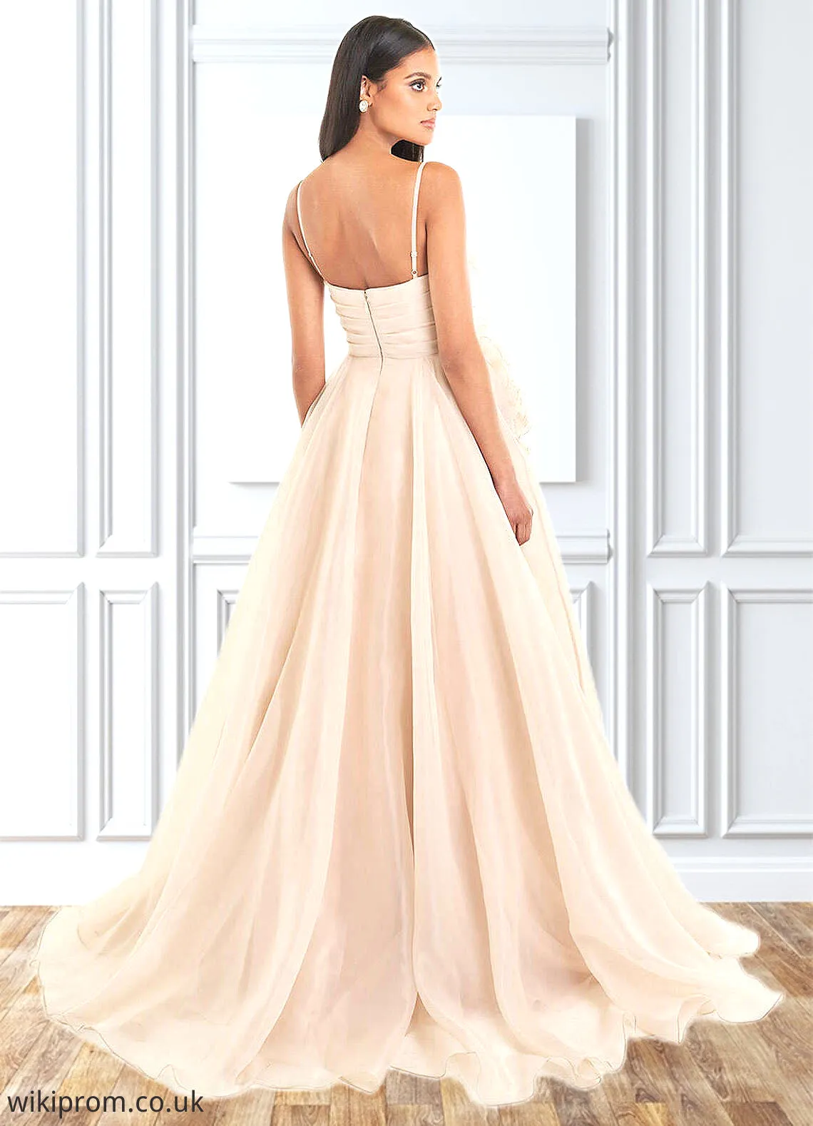 Yesenia Nora Champagne Floral Gown Atelier Dresses | Azazie SWKP0022899